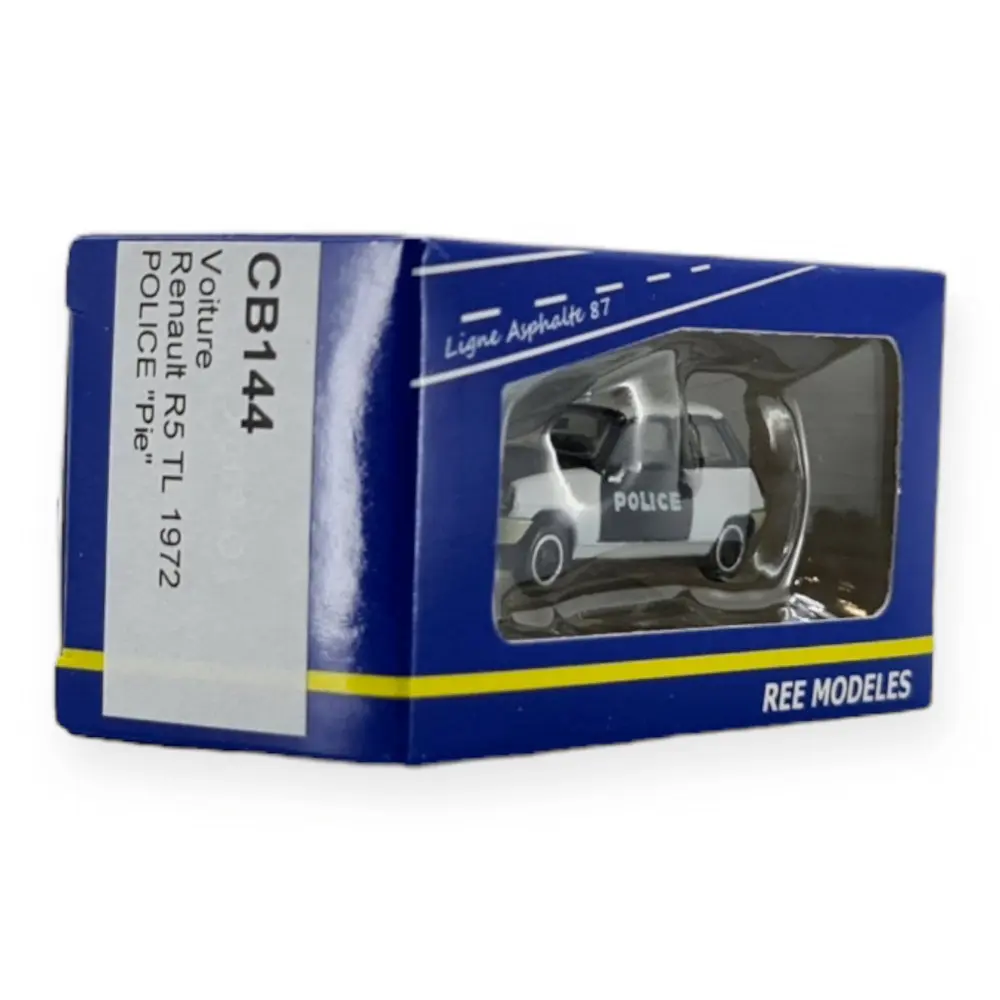  Voiture Renault R5 TL 1972 POLICE "Pie" REE MODELES CB 144 - HO 1/87 - 2