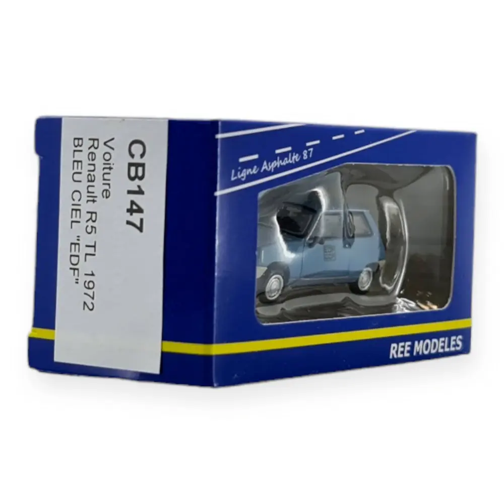  Voiture Renault 5 TL 1972 Bleu ciel EDF - REE MODELES CB 147 - HO 1/87 - 2