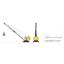Grue Bondy sur chenille jaune - Ree Modèles CB159 - HO 1/87 - 2
