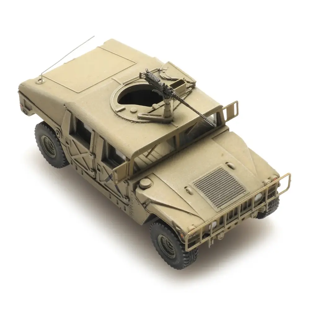Véhicule militaire US HMMWV Desert blindé .50 MG, prêt à l'emploi - Artitec 6870538 - HO 1/87 - 7