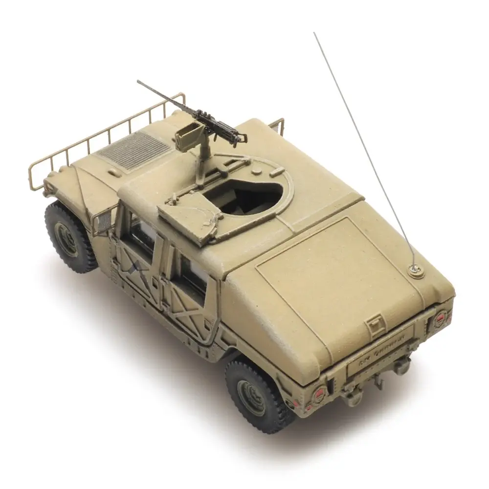 Véhicule militaire US HMMWV Desert blindé .50 MG, prêt à l'emploi - Artitec 6870538 - HO 1/87 - 8