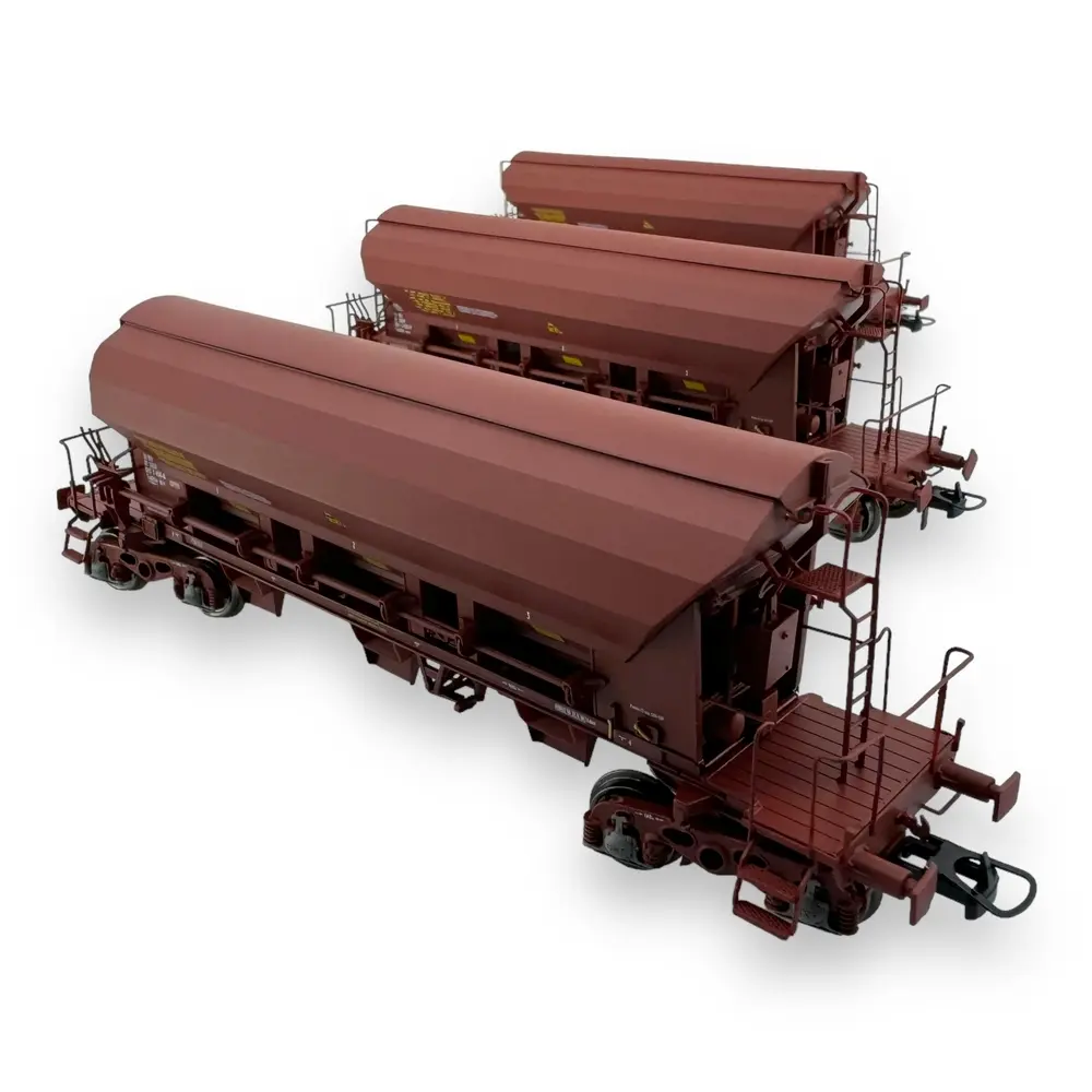 Set 3 Wagons Trémie T8 Tadkks REE Modèles WB844 - HO 1/87 - SNCF - EP IV-V - 2