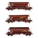 Set 3 wagons trémie F70 FACS - Ree Modèles WB803 - STVA / SWG / MALLET - HO 1/87 - SNCF - 2