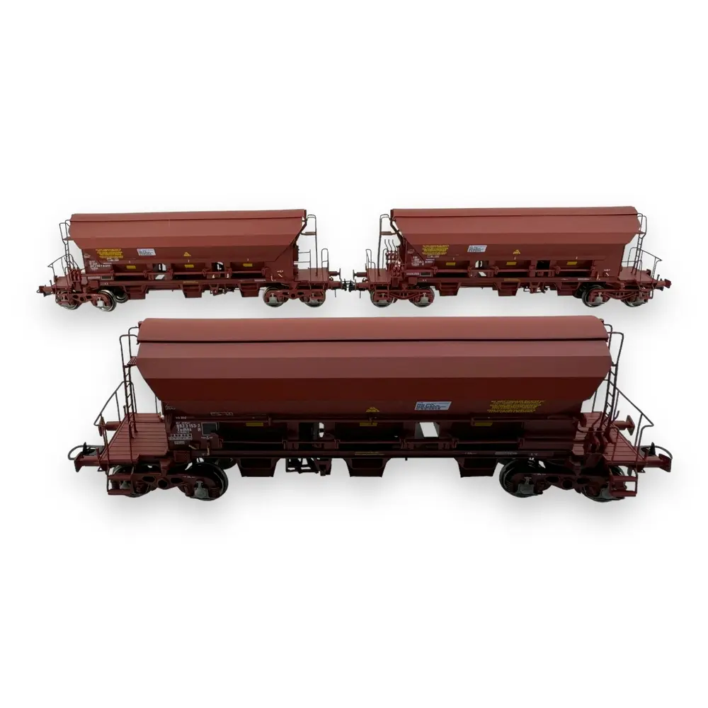 Set 3 Wagons Trémie T8 Tadkks REE Modèles WB847 - HO 1/87 - SNCF - EP VI - 3