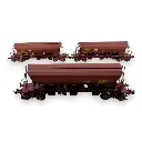 Set 3 Wagons Trémie T8 Tadkks REE Modèles WB847 - HO 1/87 - SNCF - EP VI - 3
