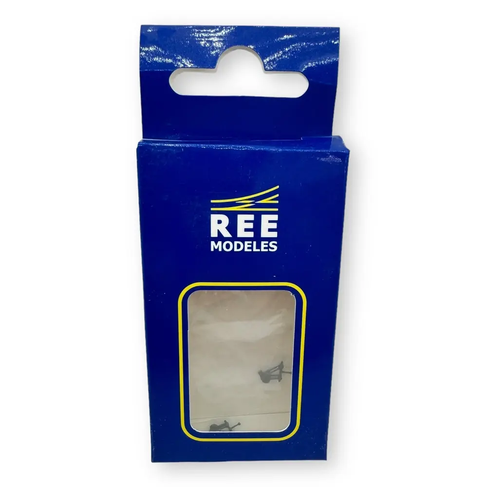 Attelages à choquelle en fonderie (x2) - Gris - REE Modèles XB540 - HO 1/87 - 3