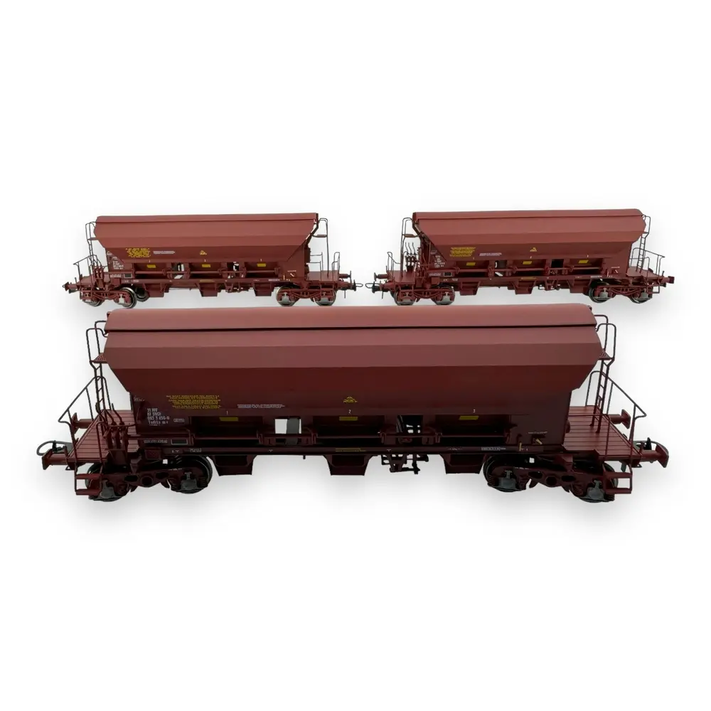 Set 3 Wagons Trémie T8 Tadkks REE Modèles WB844 - HO 1/87 - SNCF - EP IV-V - 3