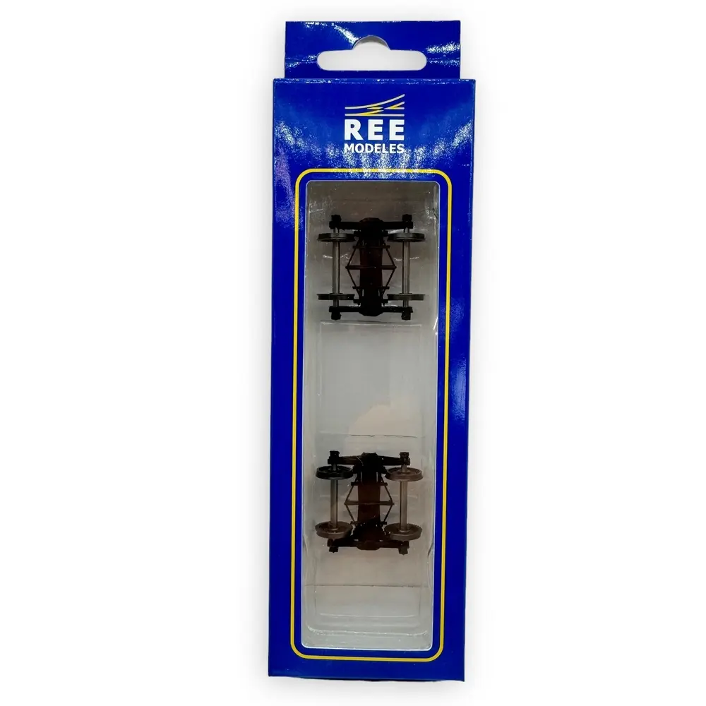 Set de deux bogies TP à roues pleines - Noir - REE Modèles XB109J01 - 4