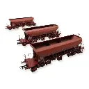 Set 3 wagons trémie F70 UAS REE Modèles WB806 - HO 1/87 - SNCF - EP VI - 2