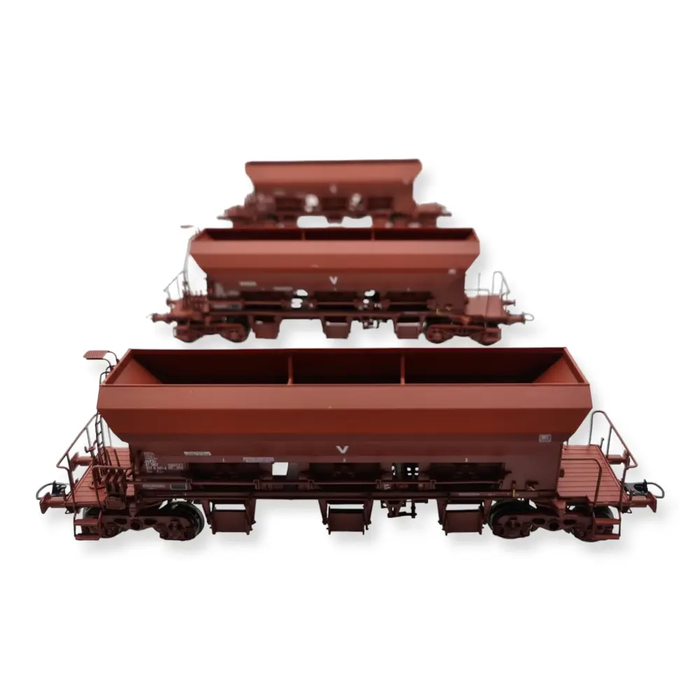 Set 3 wagons trémie F70 UAS REE Modèles WB808 - HO 1/87 - SNCF - EP V/VI - 3