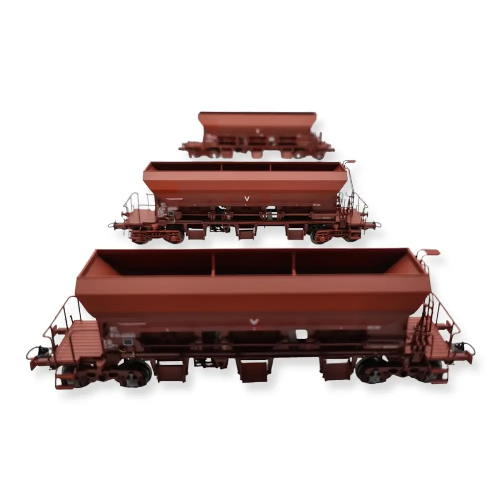 Set 3 wagons trémie F70 UAS REE Modèles WB806 - HO 1/87 - SNCF - EP VI - 3