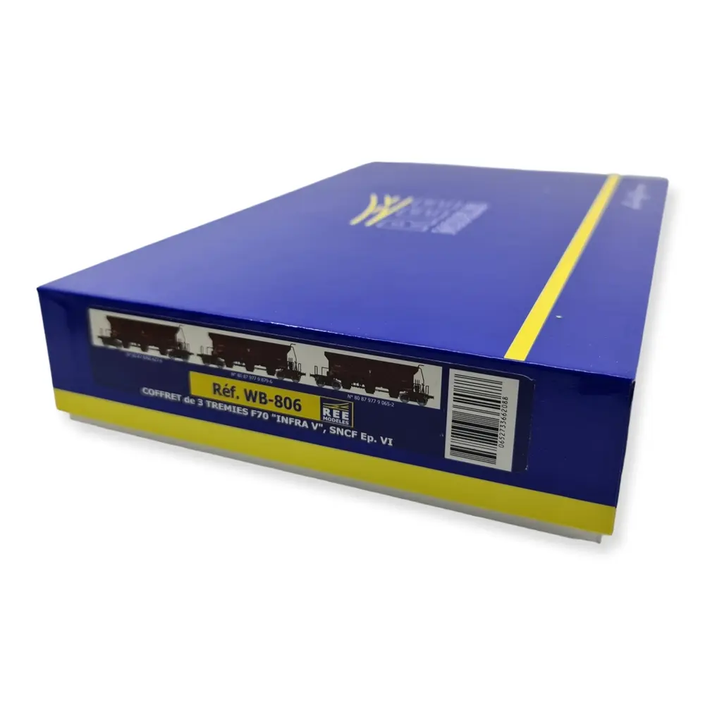 Set 3 wagons trémie F70 UAS REE Modèles WB806 - HO 1/87 - SNCF - EP VI - 4