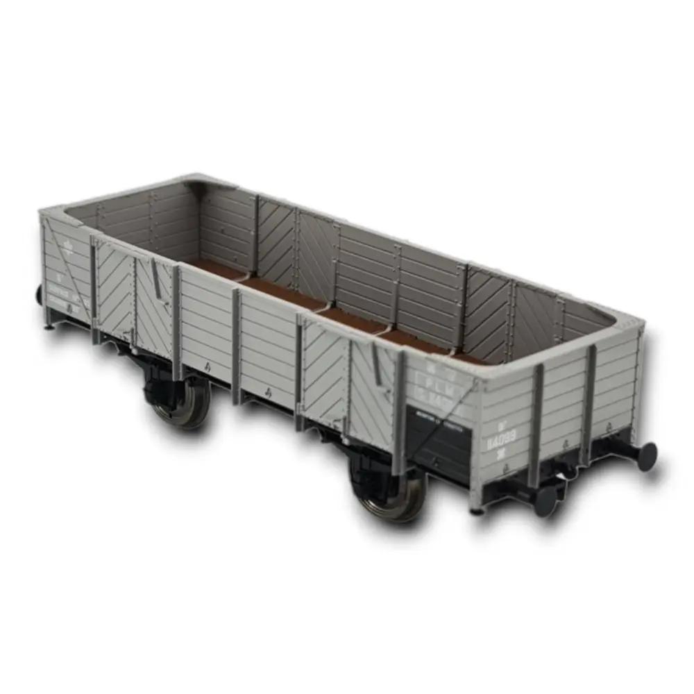 Wagon tombereau de la PLM avec 4 portes en bois gris, REE Modèles WB810 - HO 1/87e - 2