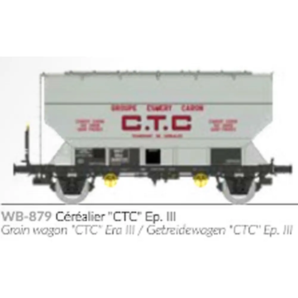 Wagon céréalier FAUVET-GIREL « CTC » - Ree Modèles WB879 - HO 1/87 - SNCF - Ep III - 2R - 2