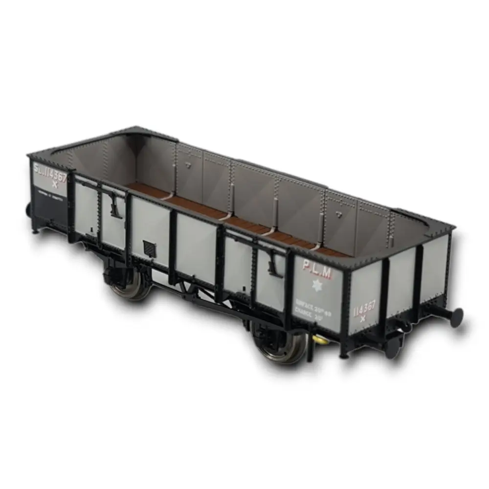 Wagon tombereau tôlé gris, ferrures noires, REE Modèles WB-816, HO 1/87e - 2