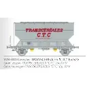 Wagon céréalier FAUVET-GIREL TRANSCEREALES « CTC » - Ree Modèles WB883 - HO 1/87 - SNCF - Ep IV/V - 2R - 2