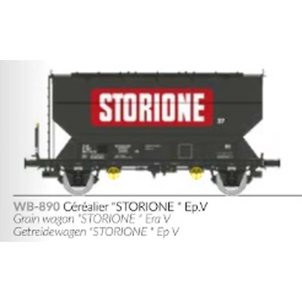 Wagon céréalier FAUVET-GIREL « STORIONE » - Ree Modèles WB890 - HO 1/87 - SNCF - Ep V - 2R - 2