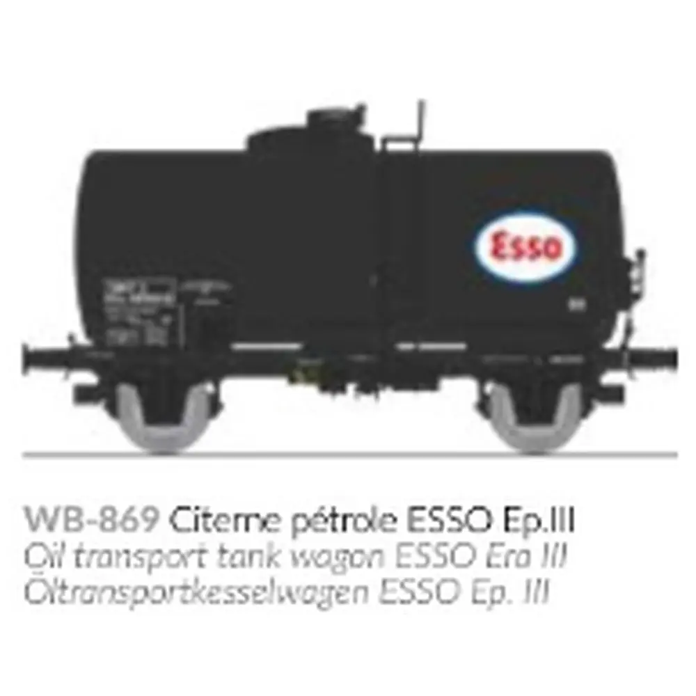 Wagon citerne pétrole ESSO - Ree Modèles WB869 - HO 1/87 - SNCF - Ep III - 2R - 2