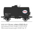 Wagon citerne pétrole ESSO - Ree Modèles WB869 - HO 1/87 - SNCF - Ep III - 2R - 2