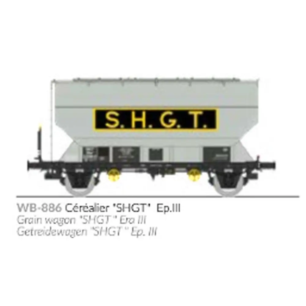 Wagon céréalier FAUVET-GIREL « SHGT » - Ree Modèles WB886 - HO 1/87 - SNCF - Ep III - 2R - 2