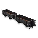 Pack 2 wagons tombereaux OCEM 19 REE Modèles WB832 - HO 1/87 - 2