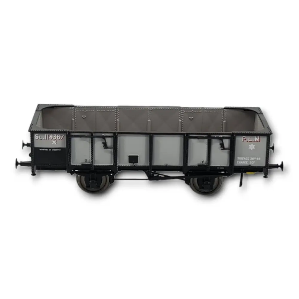 Wagon tombereau tôlé gris, ferrures noires, REE Modèles WB-816, HO 1/87e - 4