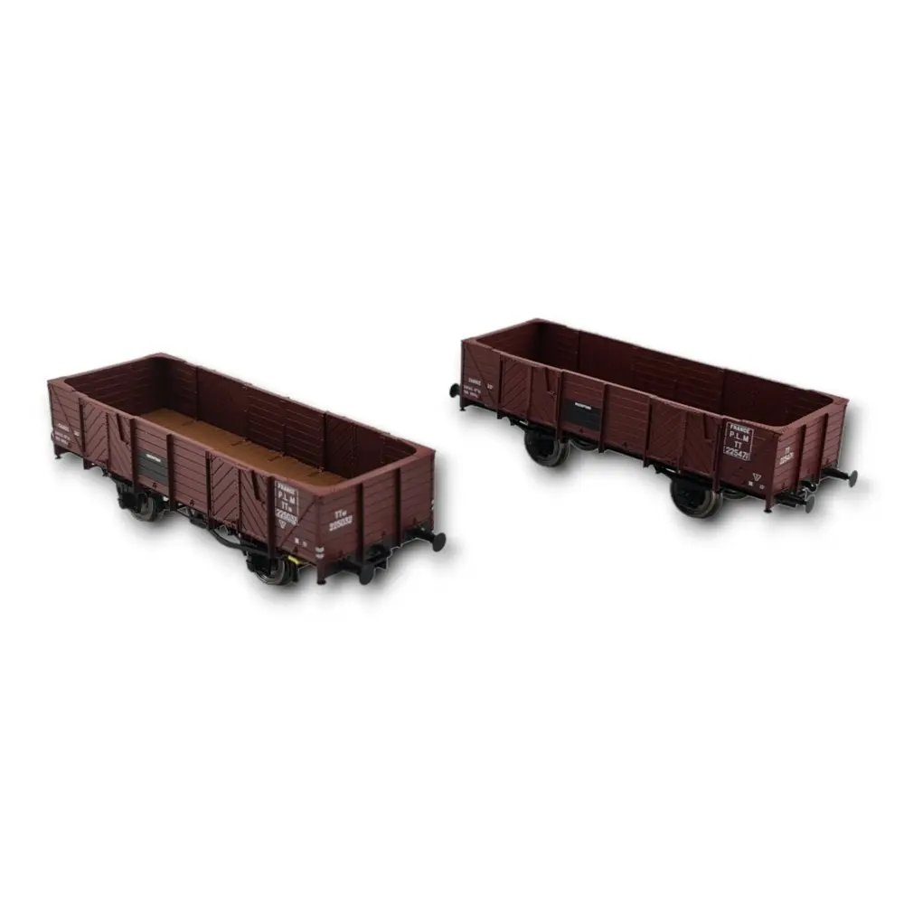 Wagons tombereau de la PLM en acier avec 4 portes, REE Modèles WB-814, HO 1/87e - 2