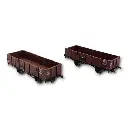 Wagons tombereau de la PLM en acier avec 4 portes, REE Modèles WB-814, HO 1/87e - 2