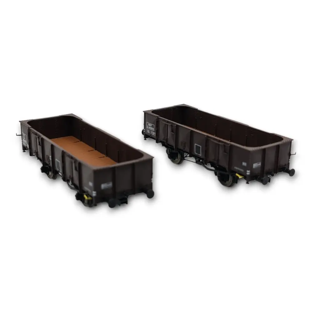 Wagons tombereau 4 portes ex-PLM, SNCF, REE Modèles WB-822, HO 1/87e - 2