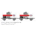 Set de 2 wagons citernes pétrole ESSO - Ree Modèles WB878 - HO 1/87 - SNCF - Ep IV - 2R - 2