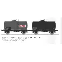 Set de 2 wagons citernes pétrole TOTAL - Ree Modèles WB872 - HO 1/87 - SNCF - Ep IV - 2R - 2