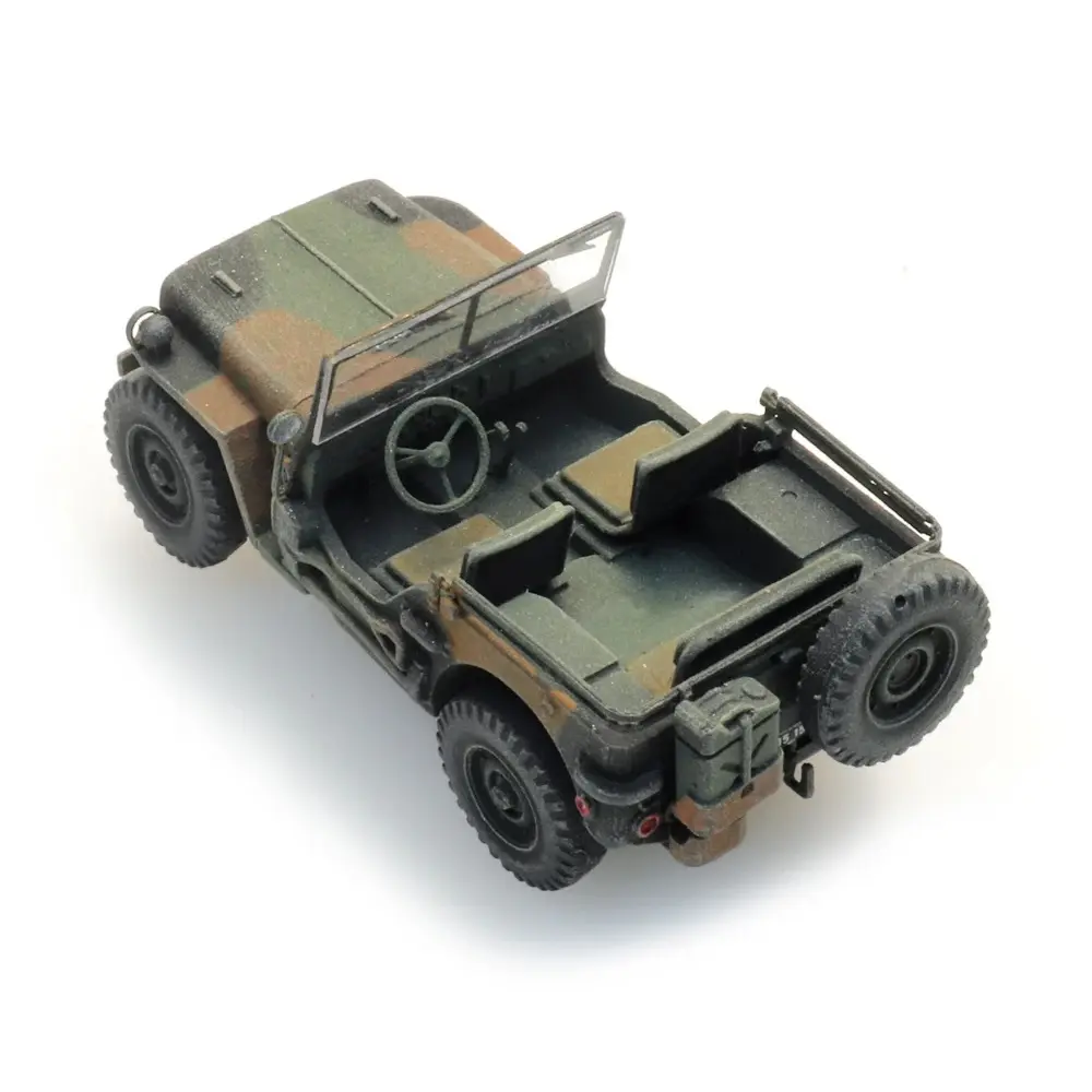 Jeep M201 Hotchkiss Camouflée - ARTITEC 6870582 - HO 1/87  - 2
