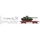 Wagon porte-char SSym46 + char amx-30 "Turenne" 1DB 1RC - Ree Modèles WBA033 - HO 1/87 - SNCF - Ep IV - 2R - 2