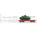 Wagon porte-char SSym46 + char amx-30 "Ulm" 1DB 1RC - Ree Modèles WBA036 - HO 1/87 - SNCF - Ep IV - 2R - 2
