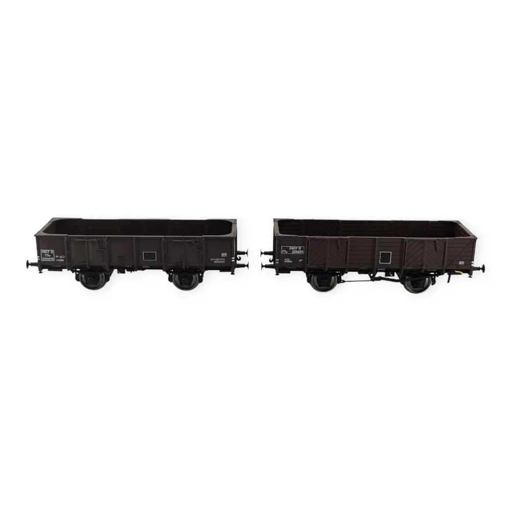 Wagons tombereau 4 portes ex-PLM, SNCF, REE Modèles WB-819, HO 1/87e - 4