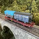 Wagon UFR Bi-Porteur Fourgon - PAVESI & BOURGEY-MONTREUIL - REE MODELES WB642 - HO : 1/87 - EP. IV  - 5