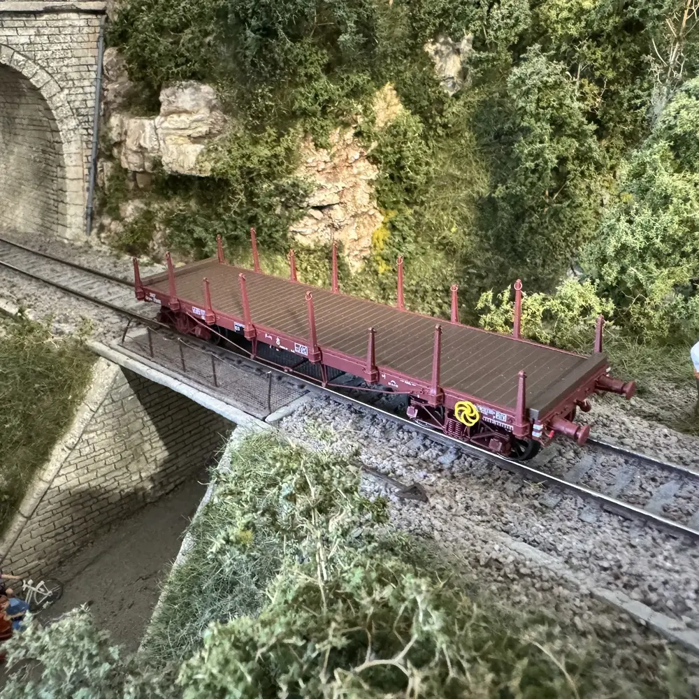 Wagon plat TP Brun à Ranchers courts et longs REE Modeles WB549 SNCF - HO 1/87 - 5