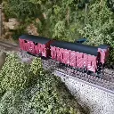 Set 2 wagons Couvert OCEM 19 REE Modèles WB685 - HO 1/87 - SNCF - EP II - 4