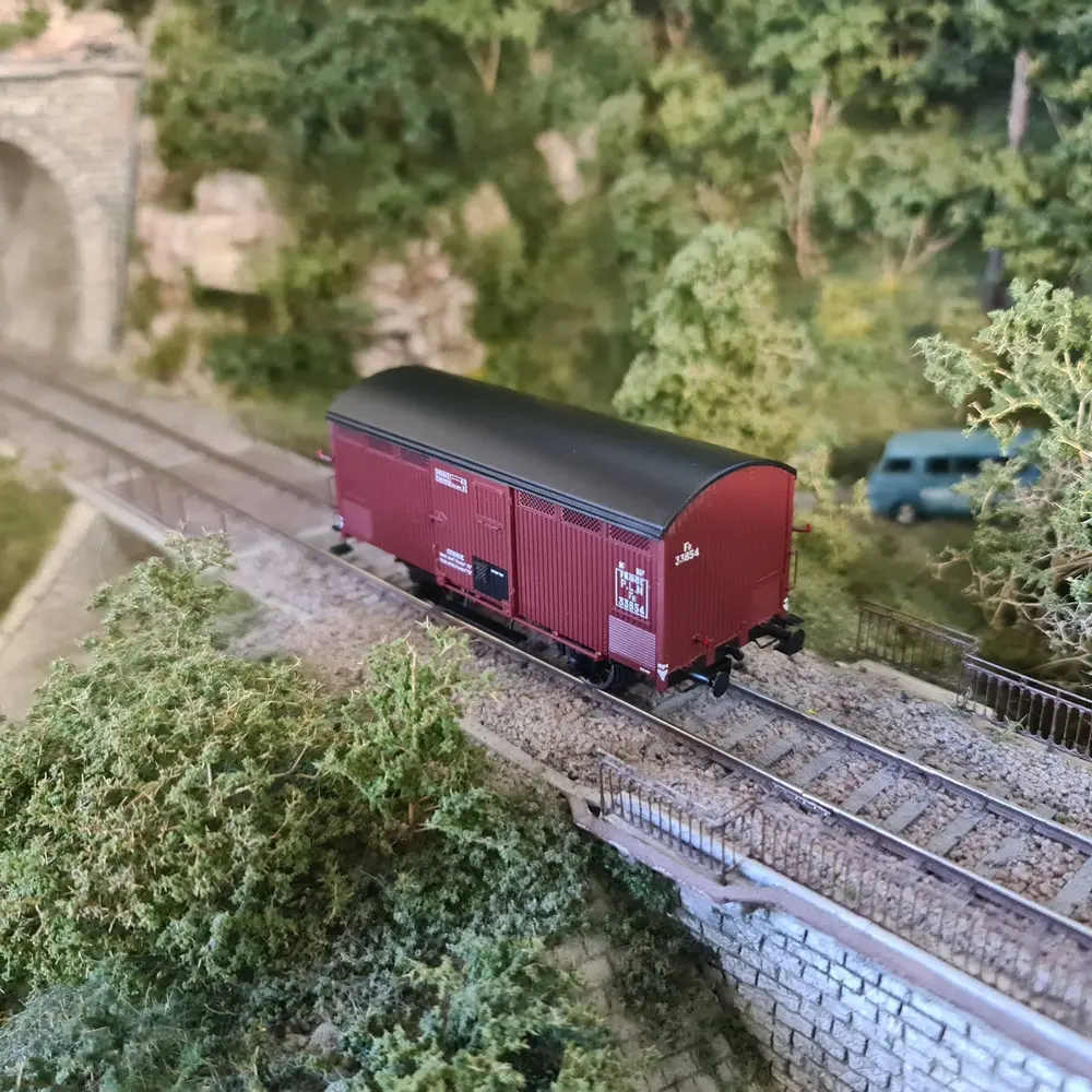 Wagon primeur 10T rouge sideros REE MODELES WB760 - PLM - HO 1/87 - EP II - 5