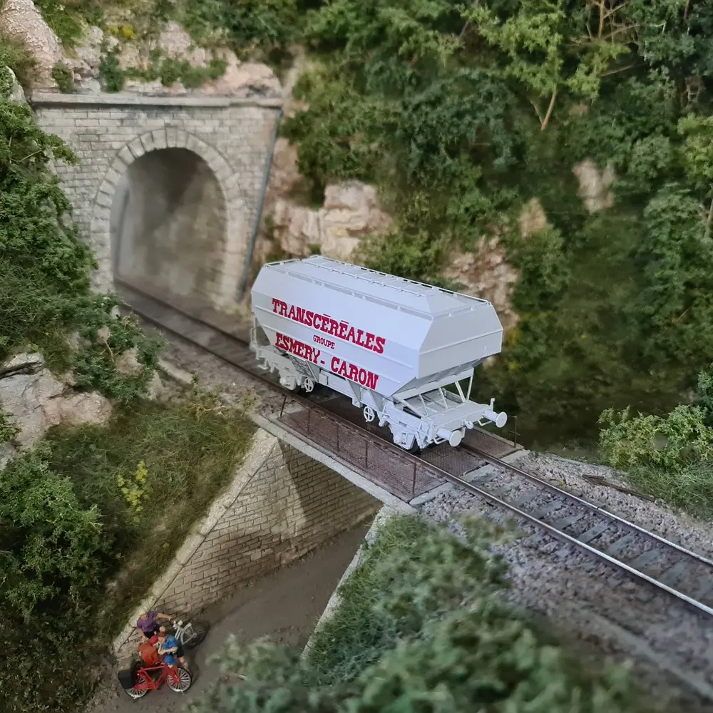 Wagon céréalier ESMERY-CARON gris - REE MODELES WB730 SNCF HO 1/87 - EP IV - 5