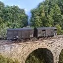 Set 2 Wagons ex-couverts primeurs 20T PLM REE Modèles WB737 - HO 1/87 - SNCF - EP III - 4