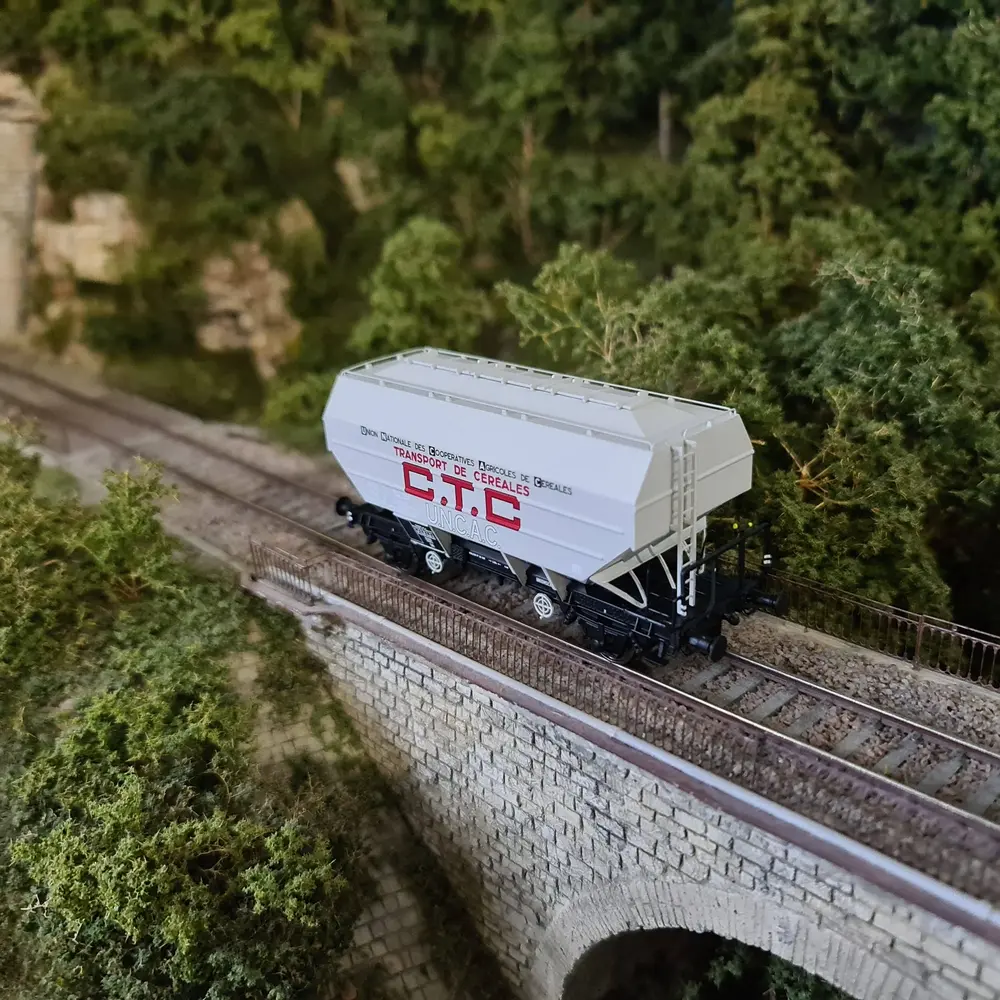 Wagon céréalier CTC UNAC gris - REE MODELES WB725 SNCF HO 1/87 - EP III - 5