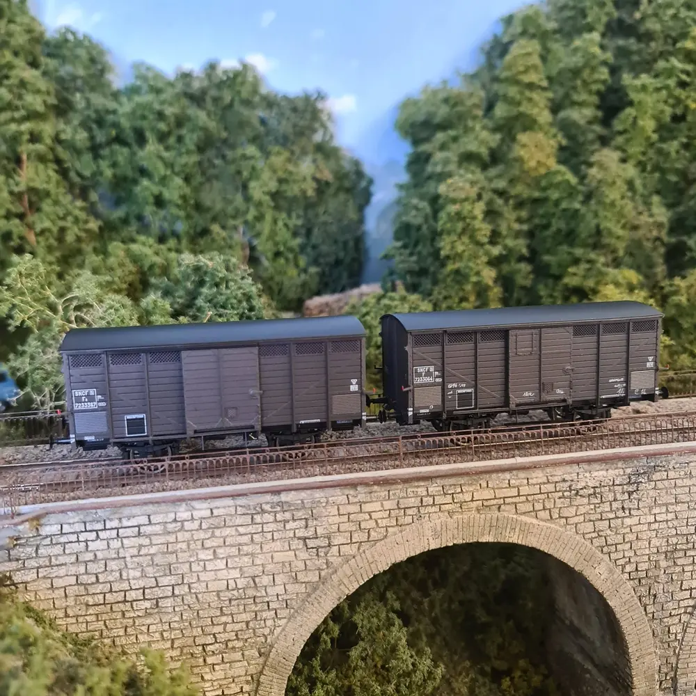 Set 2 Wagons primeurs ex-10T Type 2 & 3 REE Modèles WB743 - HO 1/87 - PLM - EP III - 4