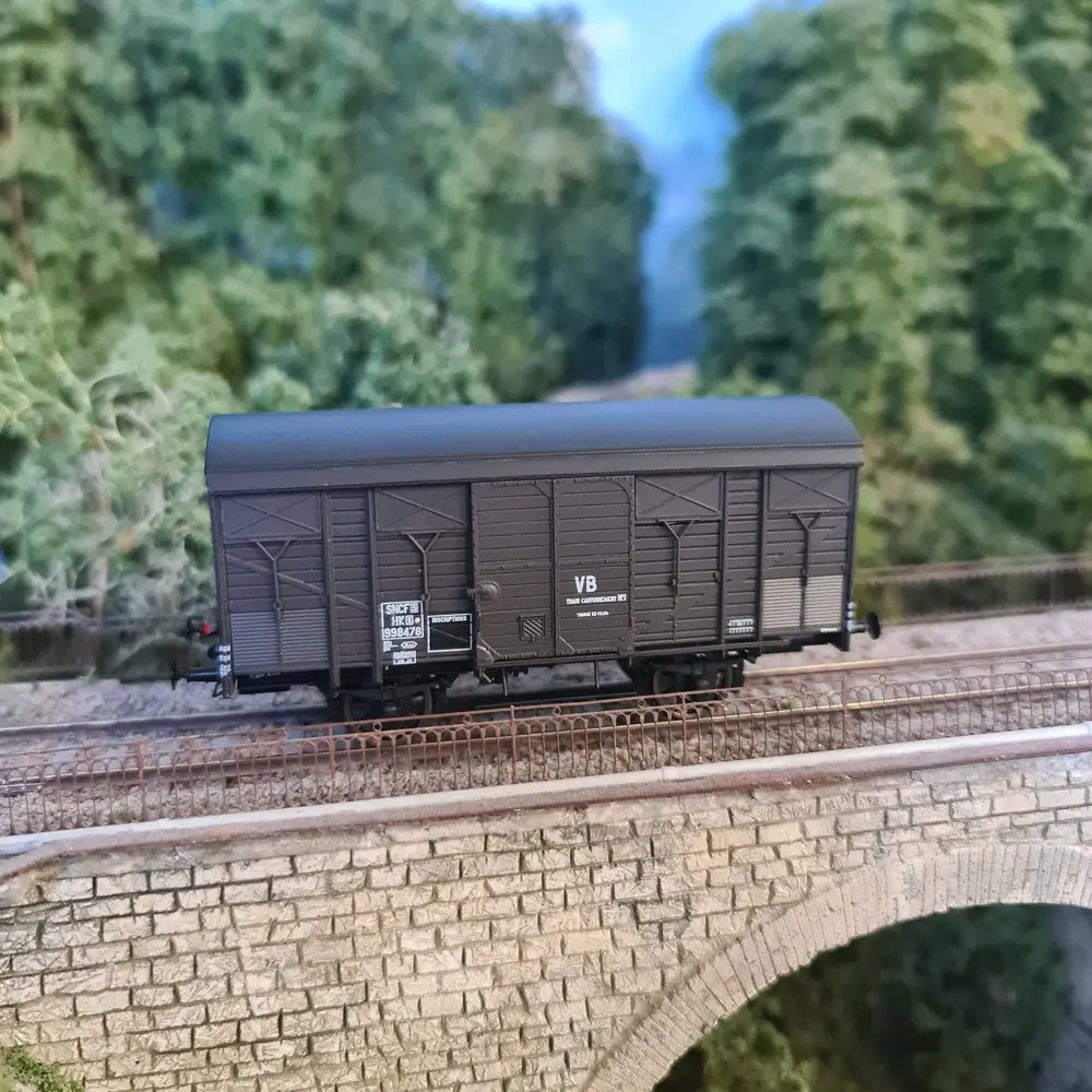 Wagon ex-couvert primeur 20T PLM "VB" REE Modèles WB741 - HO 1/87 - SNCF - EP III - 4