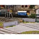 Murs en parpaings (avec et sans affiches) - Régions et Compagnies VIL027 - HO 1/87  - 5