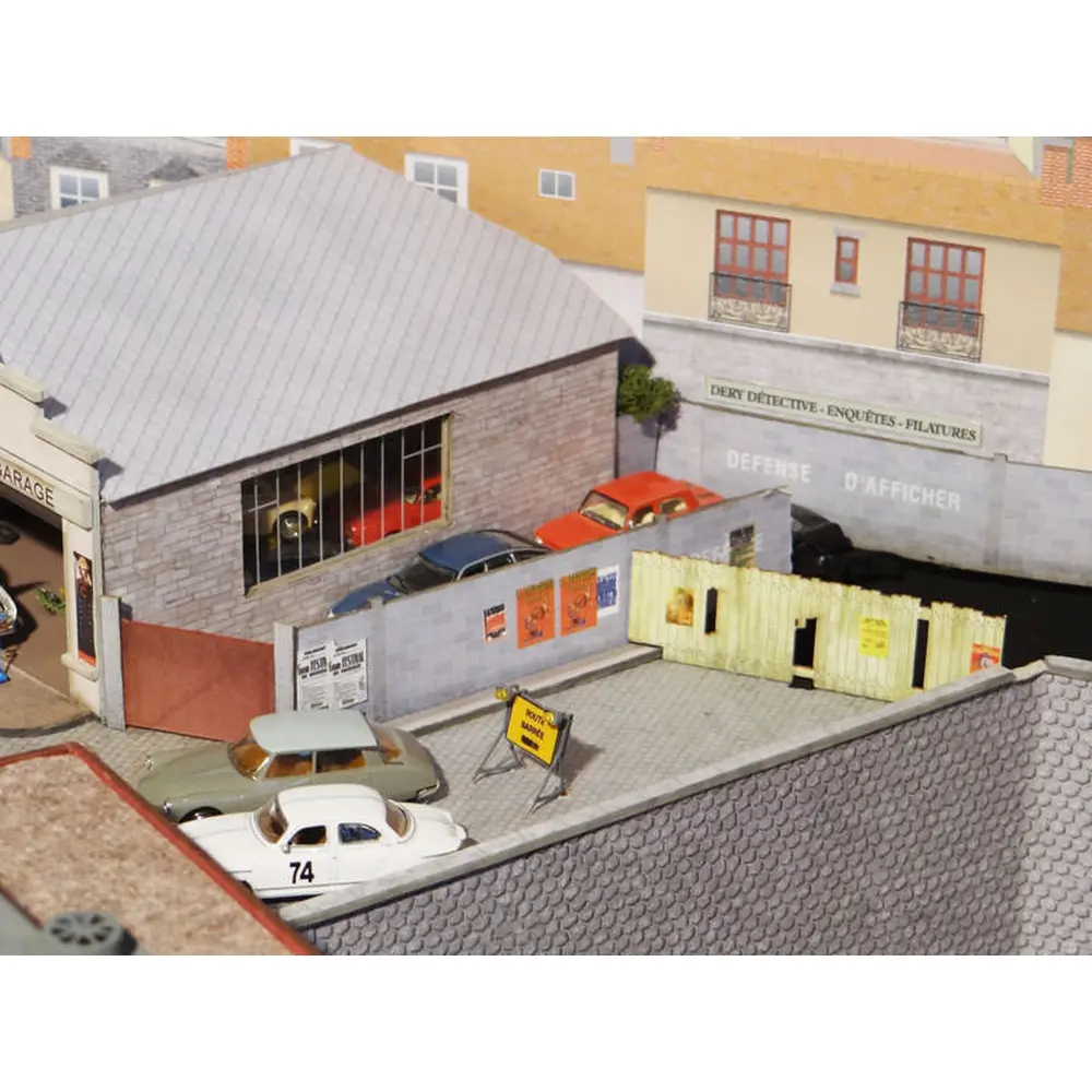 Murs en parpaings (avec et sans affiches) - Régions et Compagnies VIL027 - HO 1/87  - 2