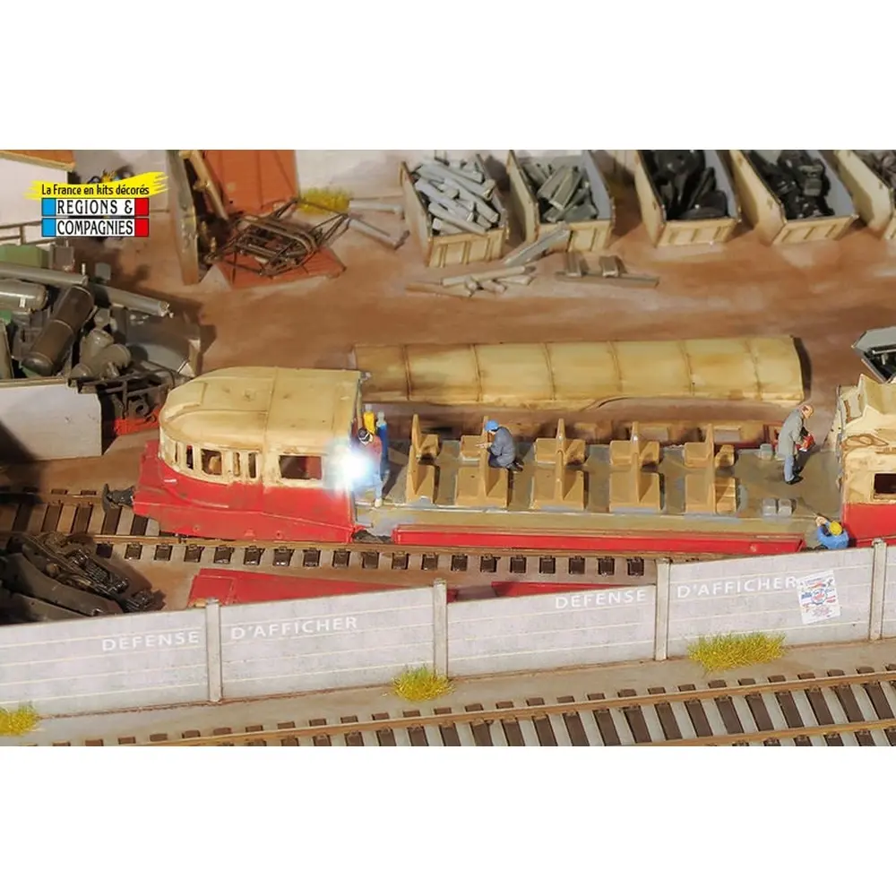 Clôtures en ciment préfabriqué - Régions et Compagnies VIL048 - HO 1/87  - 3