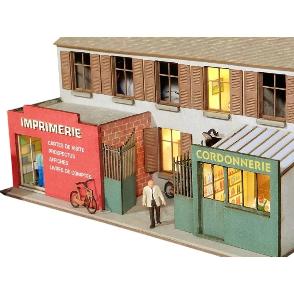 Petit immeuble avec 2 échoppes - Régions et Compagnies VIL650 - HO 1/87 - 2