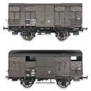 Set 2 Wagons ex-couverts primeurs 20T PLM REE Modèles WB739 - HO 1/87 - SNCF - EP III - 3