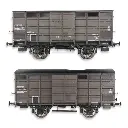 Set 2 Wagons primeurs ex-10T Type 2 & 3 REE Modèles WB743 - HO 1/87 - PLM - EP III - 3